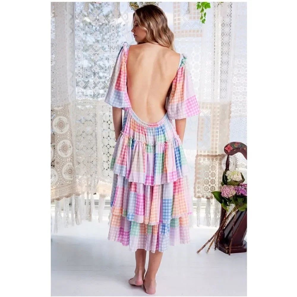 New Fillyboo AILEEN SMOCK DRESS - GINGHAM PUNCH